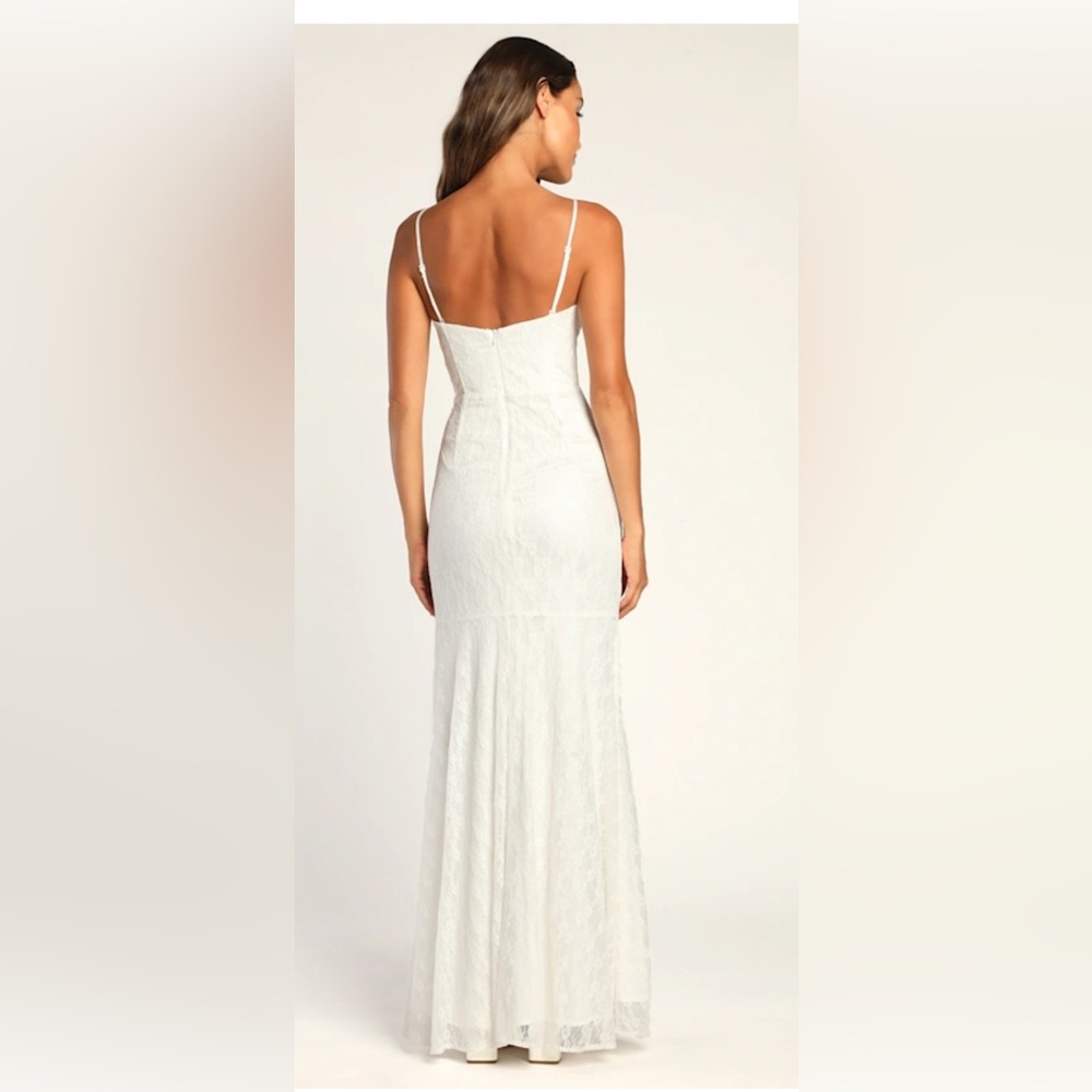 Lulu's Elegant Strapless Cream Dress - Picture 5 of 8